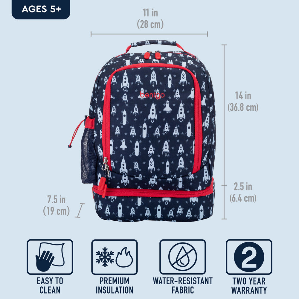 Bentgo® Kids Backpack & Lunch Bag | Space Rockets