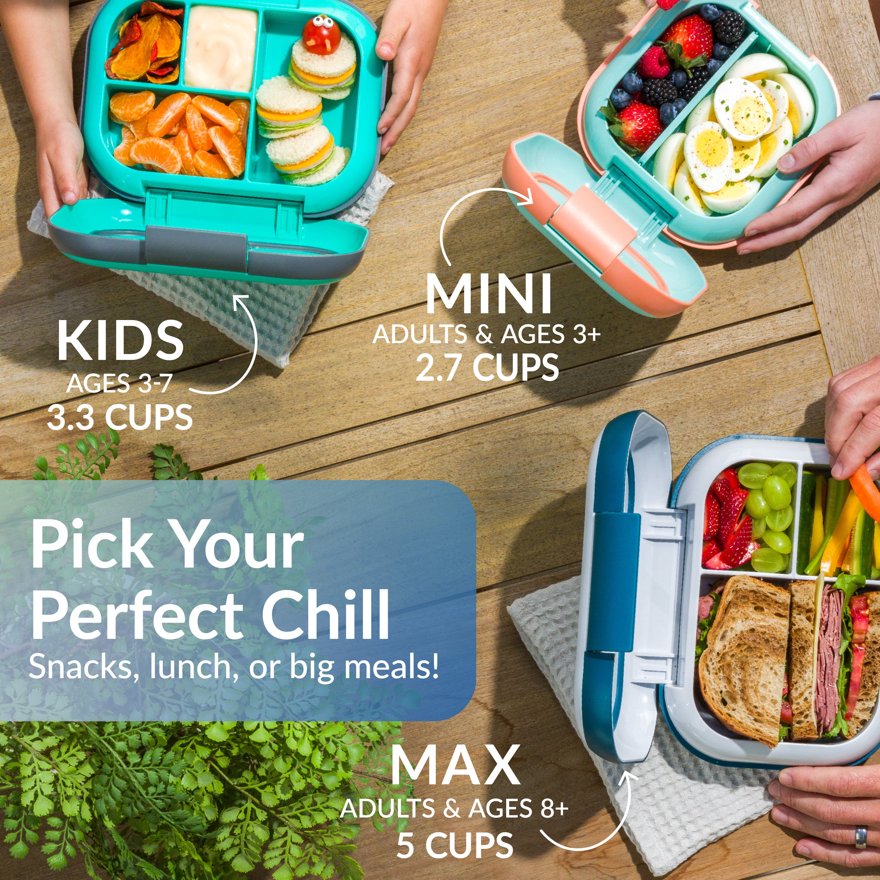 Bentgo® Chill Mini Lunch Box - Tide Blues | Pick Your Perfect Chill - Snacks, Lunch Or Big Meals!