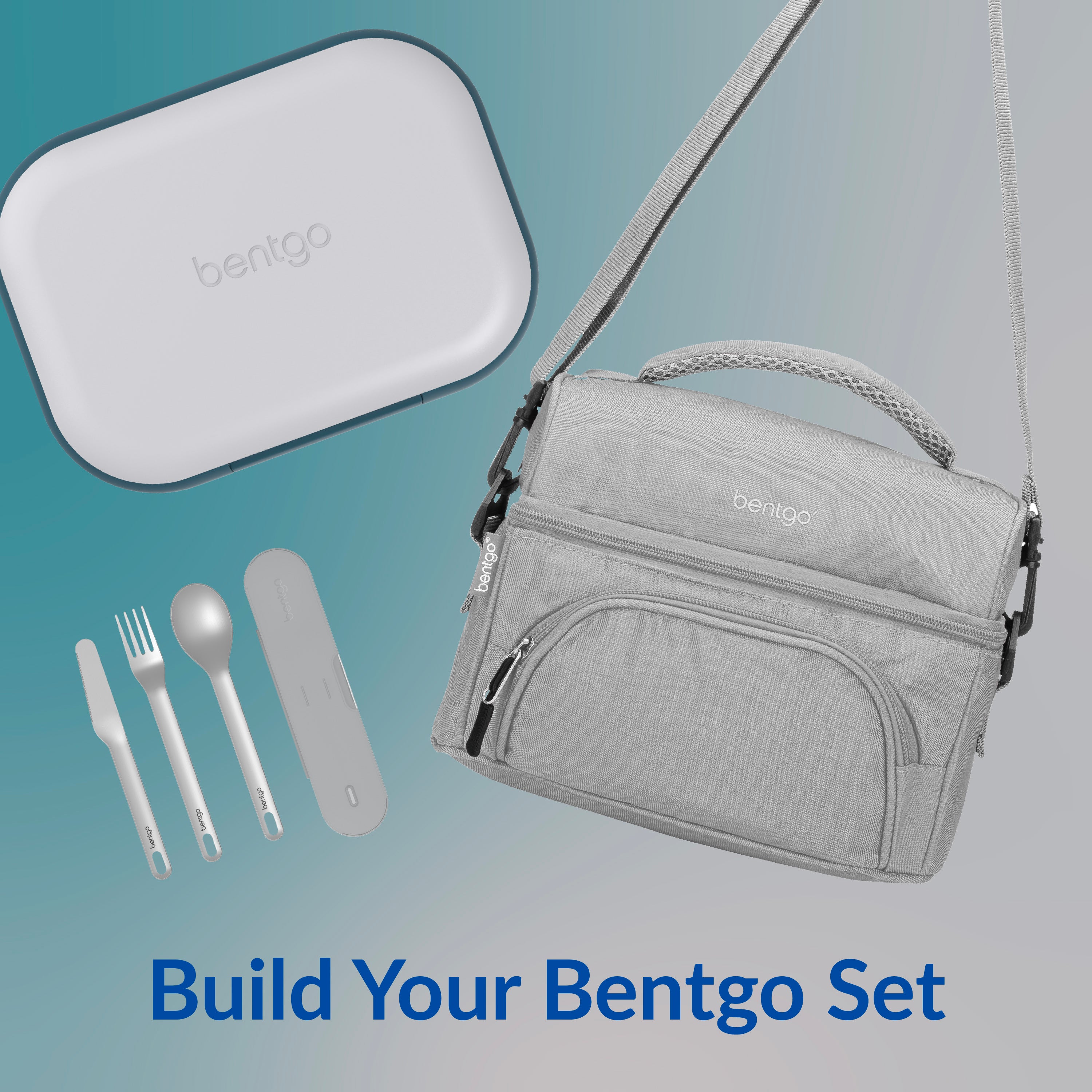 Bentgo® Chill Max Lunch Box - Fog and Deep Teal | Build Your Bentgo Set