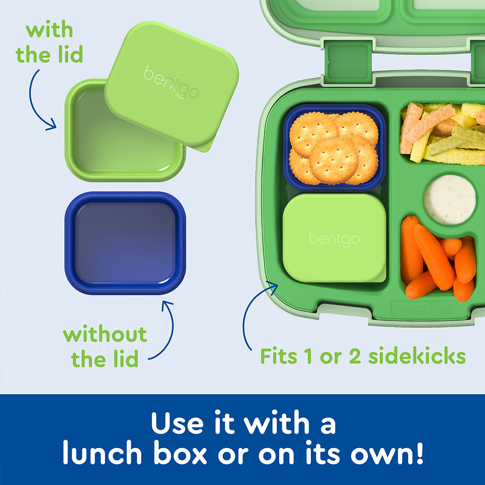 Blue and Green | Bentgo® Kids Sidekicks 2-Pack Silicone Container Set - Blue & Green | Use It With A Lunch Box Or On Its Own
