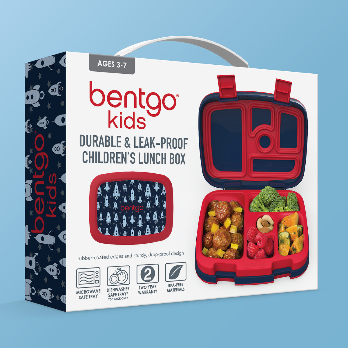 Bentgo Kids Prints Lunch Box -
Space Rockets | Kids Lunch Box Packaging