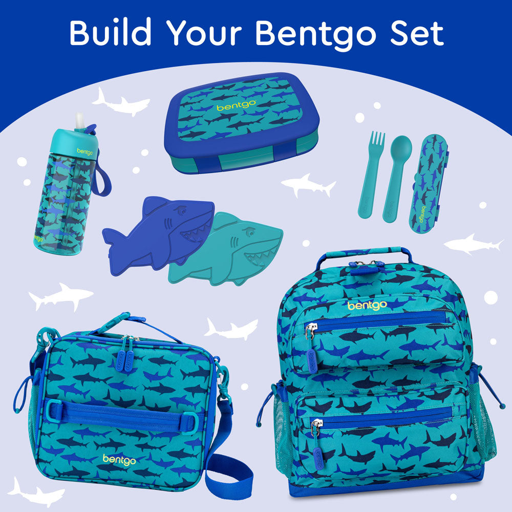 Bentgo Kids Prints Lunch Box - Sharks | Build Your Bentgo Set