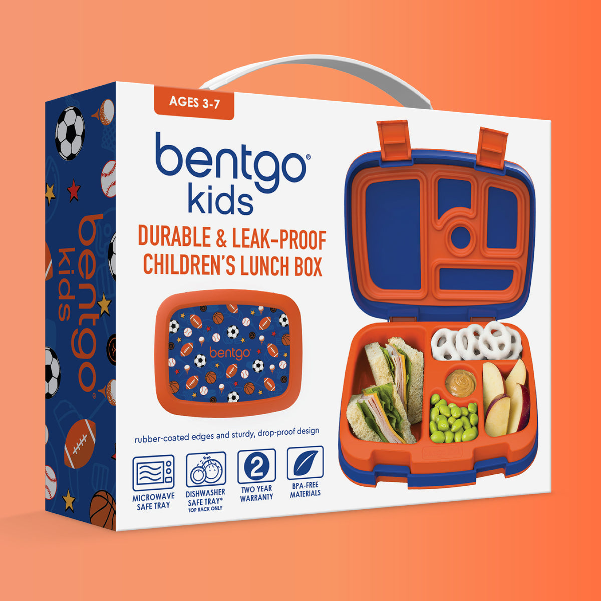Bentgo Kids Prints Lunch Box - Sports | Kids Lunch Box Packaging