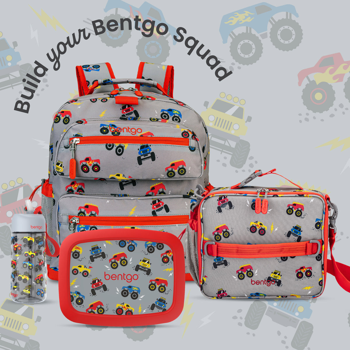 Bentgo Kids Prints Lunch Box - Trucks | Build Your Bentgo Squad