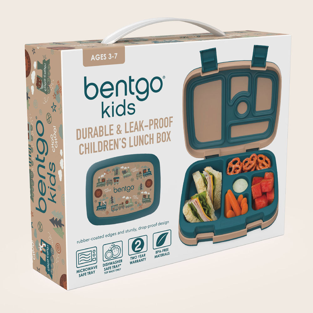 Bentgo Kids Prints Lunch Box - Trains | Product Packaging