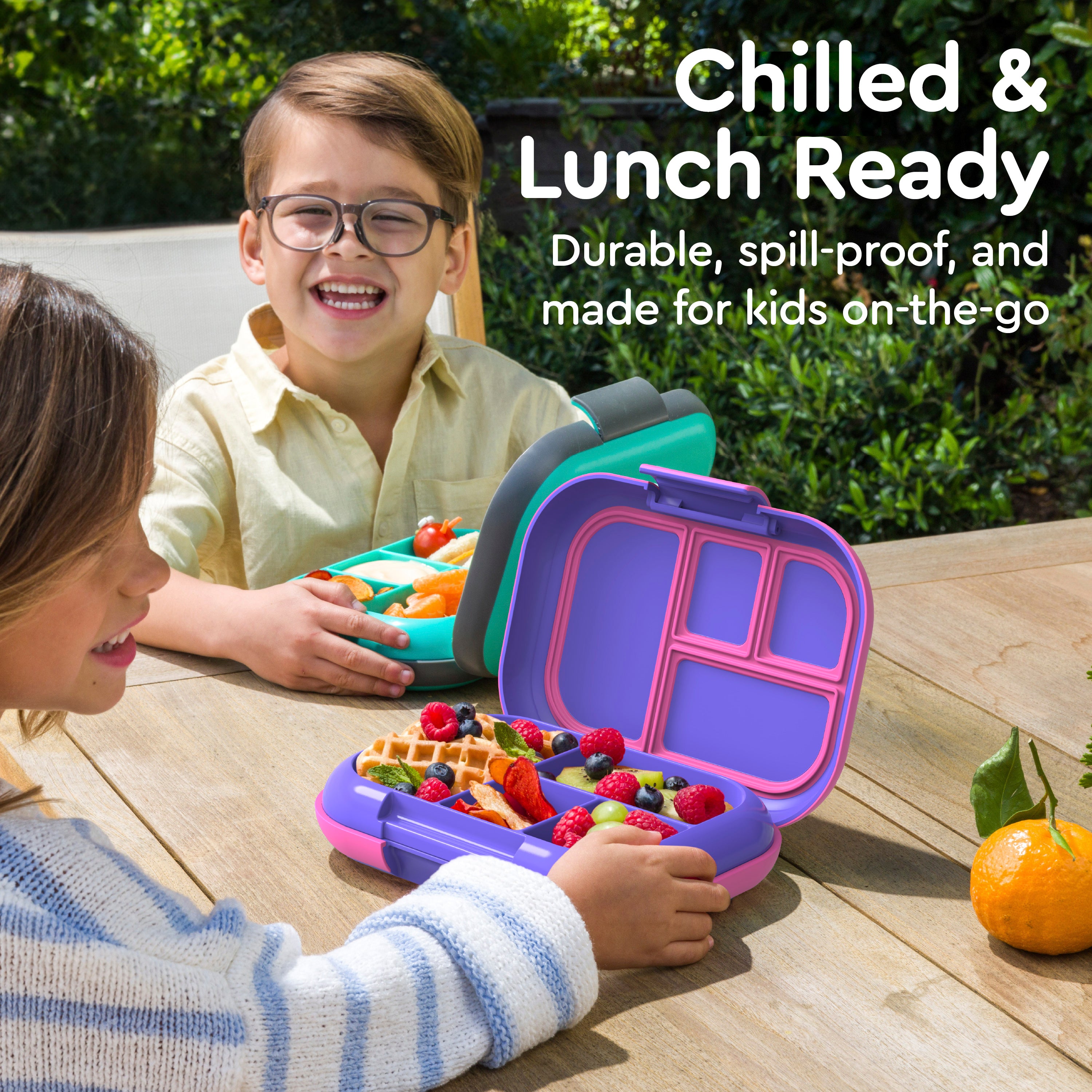 Bentgo® Chill Kids Lunch Box - Electric Violet | Chilled & Lunch Ready - Durable, Spill-Proof, And Made For Kids On-The-Go