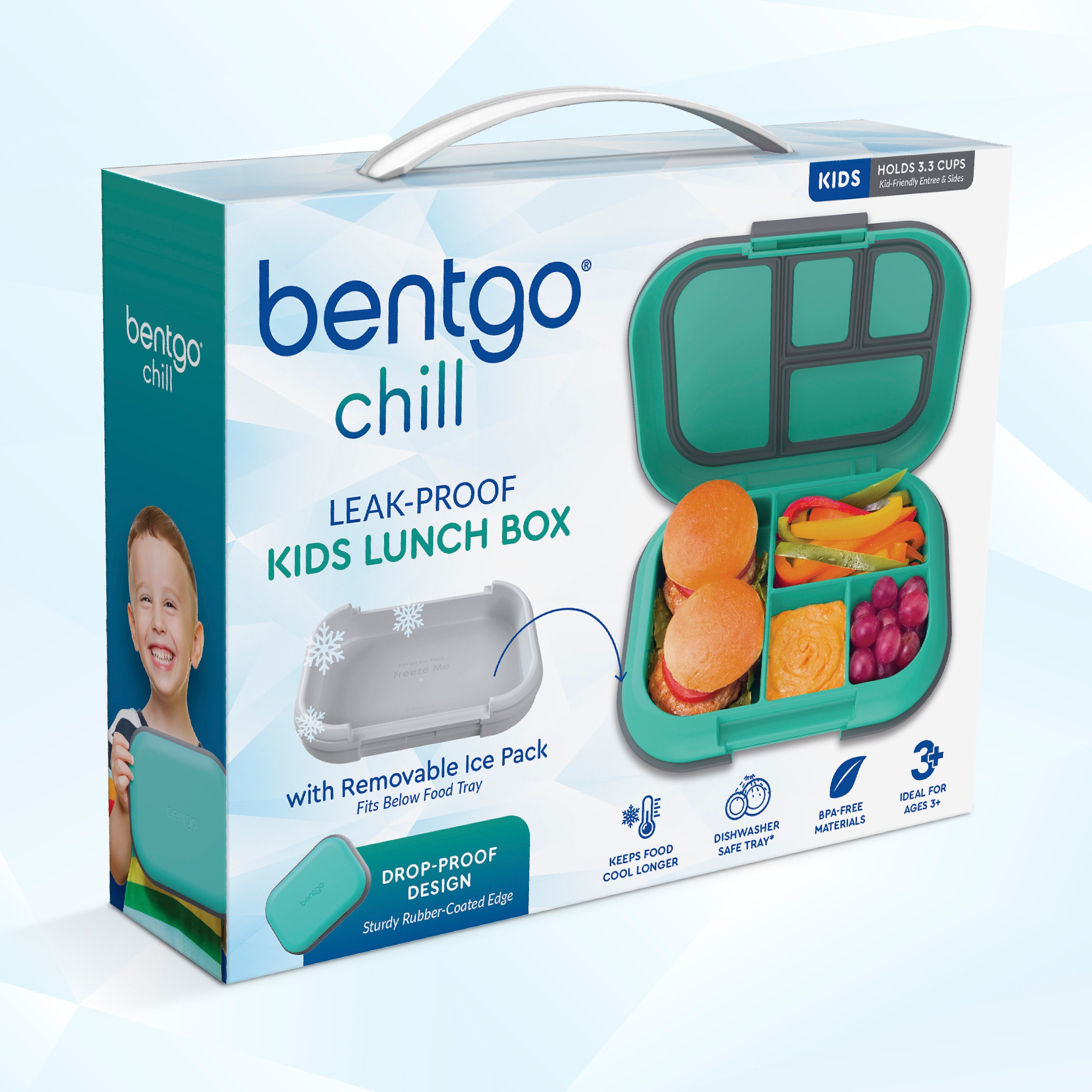 Bentgo® Chill Kids Lunch Box - Green/Navy | Packaging