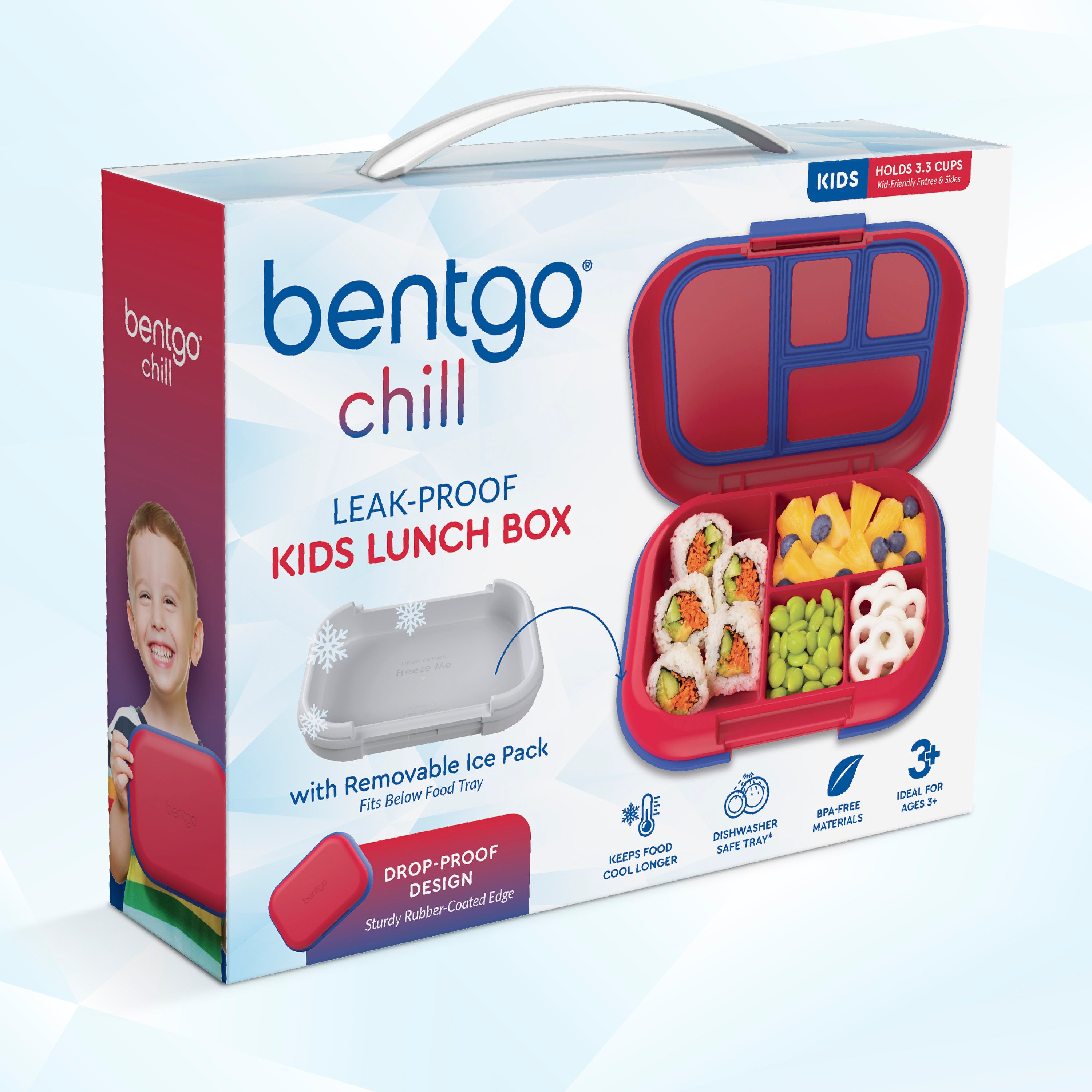 Bentgo® Chill Kids Lunch Box - Red/Royal | Packaging