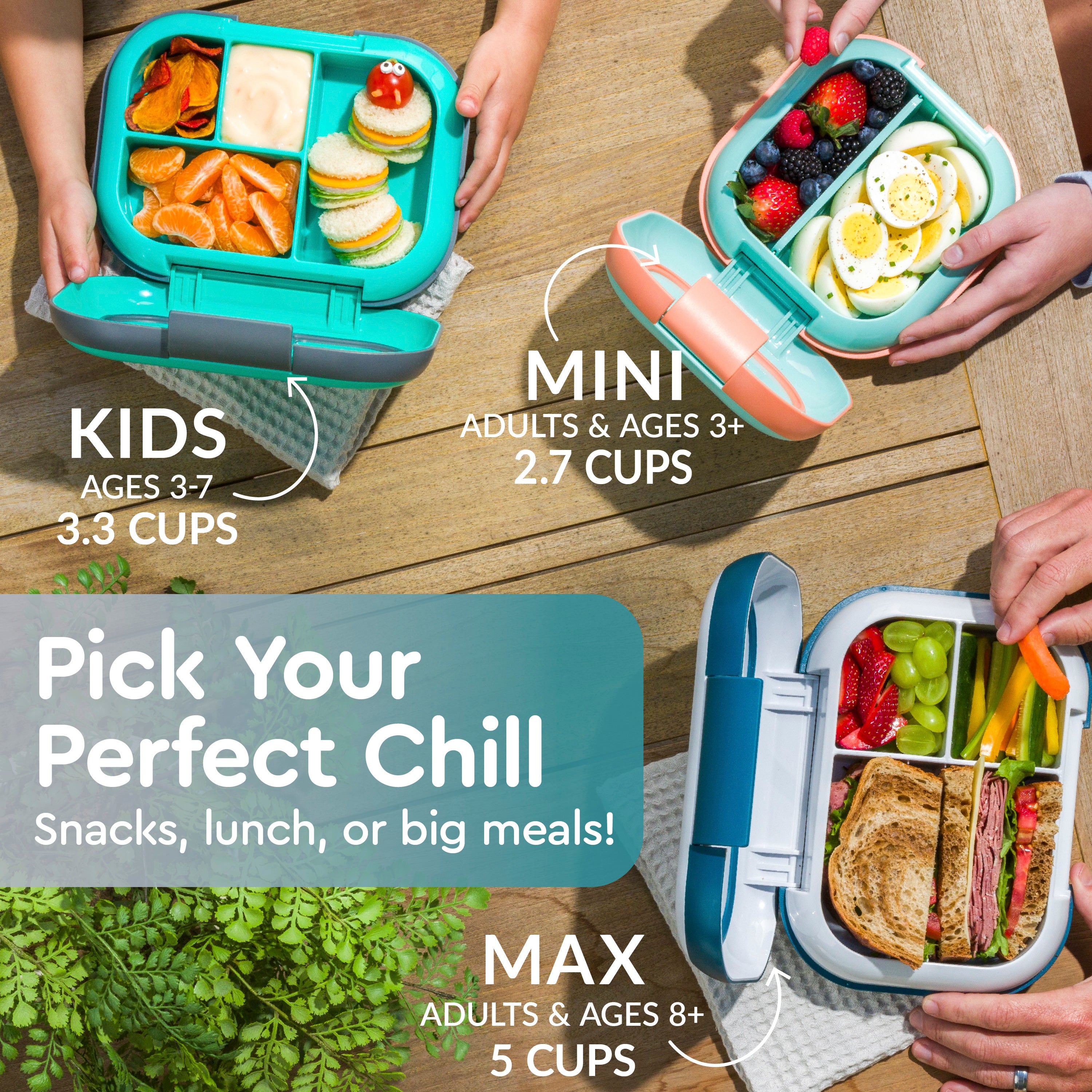 Bentgo® Chill Kids Lunch Box - Truly Teal Speckle | Pick Your Perfect Chill - Snacks, Lunch, Or Big Meals