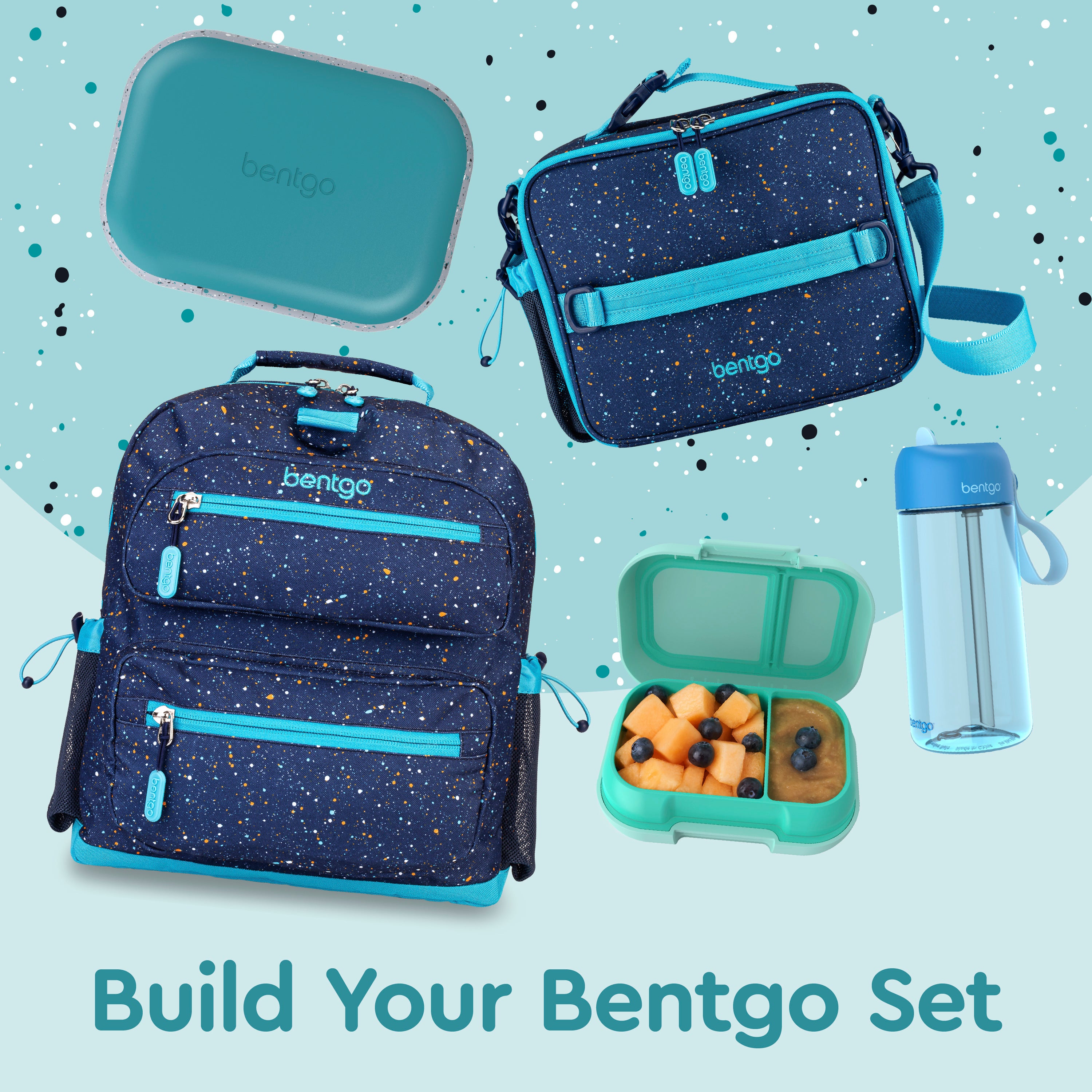 Bentgo® Chill Kids Lunch Box - Truly Teal Speckle | Build Your Bentgo Set
