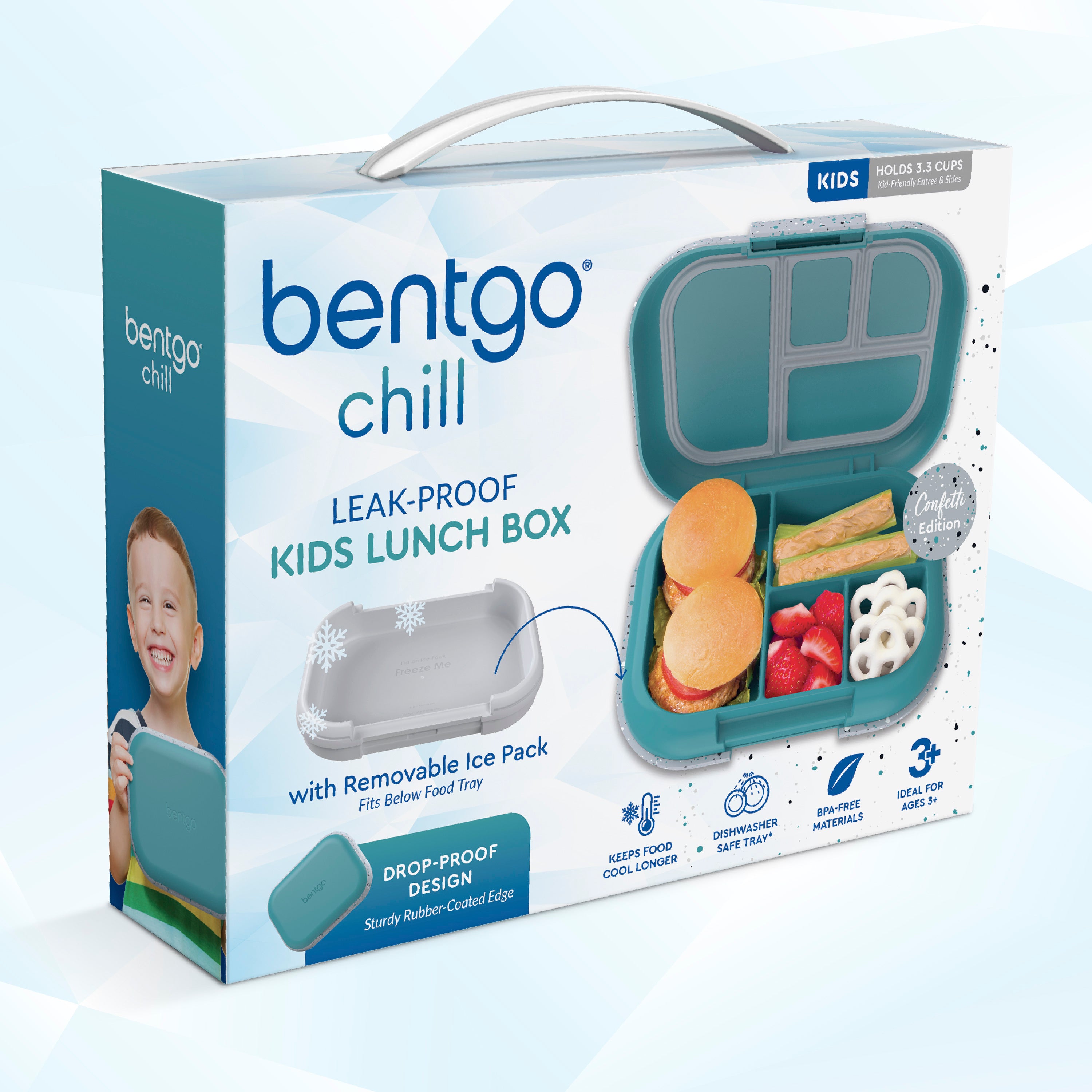 Bentgo® Chill Kids Lunch Box - Truly Teal Speckle | Packaging