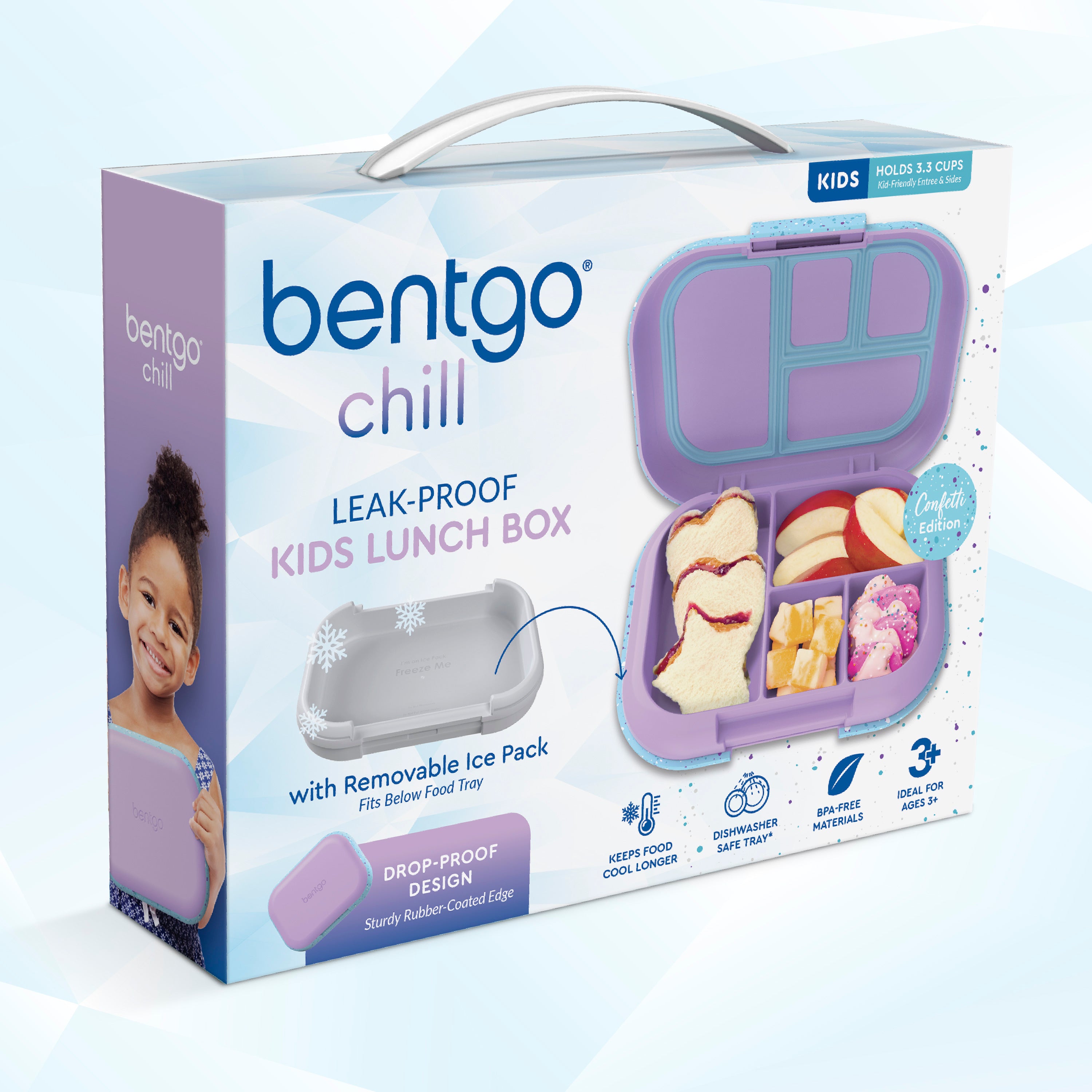 Bentgo® Chill Kids Lunch Box - Vivid Orchid Speckle | Packaging