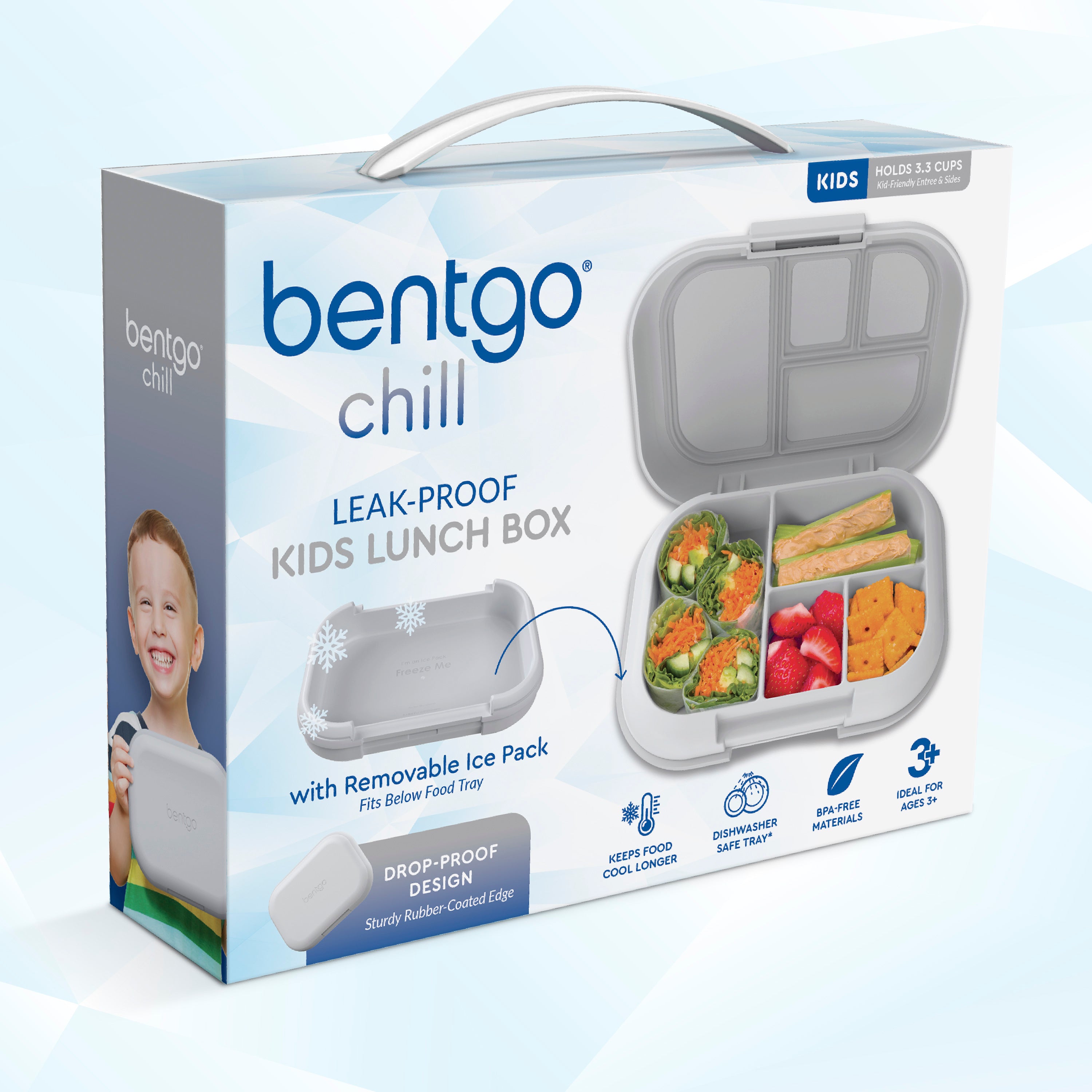Bentgo® Chill Kids Lunch Box - Gray | Packaging