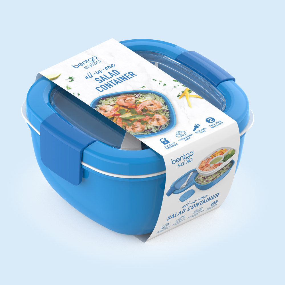 Bentgo® All-in-One Salad Container - Blue | Packaging
