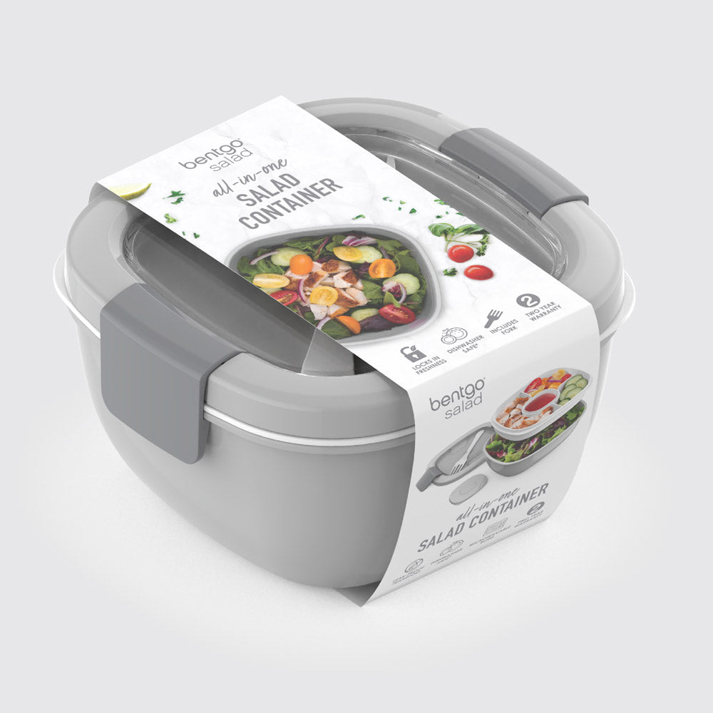 Bentgo® All-in-One Salad Container - Gray | Packaging