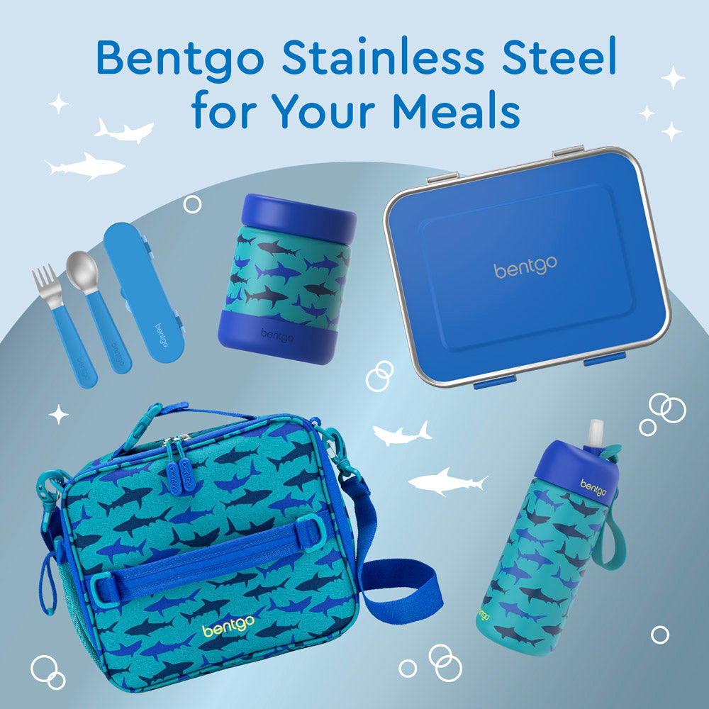 Bentgo® Kids Stainless Steel Lunch Box - Blue | Bentgo Stainless Steel For Your Meals