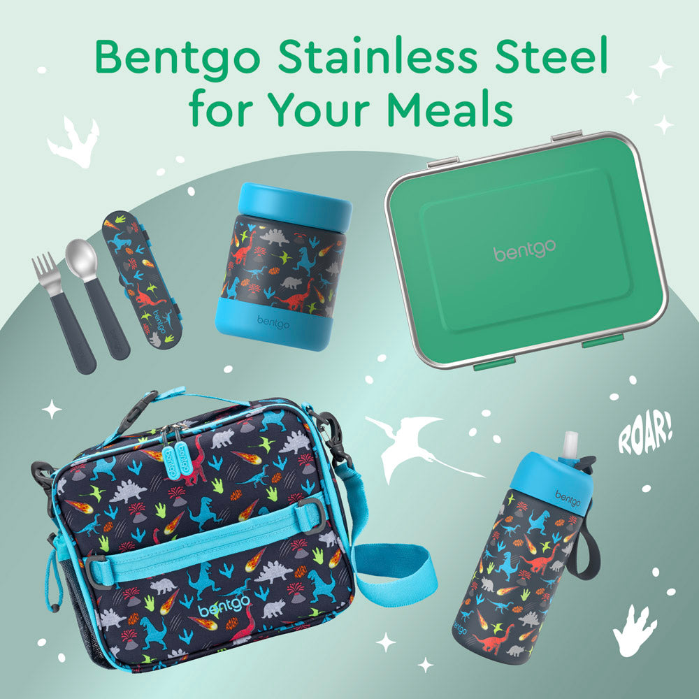Bentgo® Kids Stainless Steel Lunch Box - Green | Bentgo Stainless Steel For Your Meals
