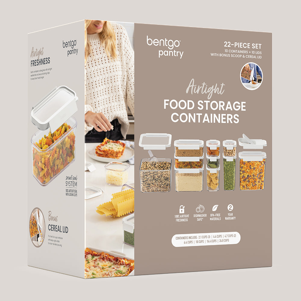 Bentgo® Pantry Airtight Food Storage Containers (22-pcs) - Snow | Packaging