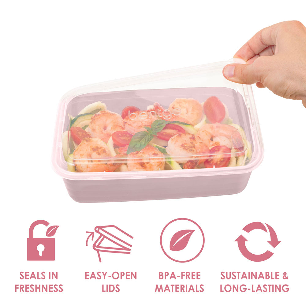 Bentgo® 1-Compartment Containers | Food Prep Containers - Blush Pink