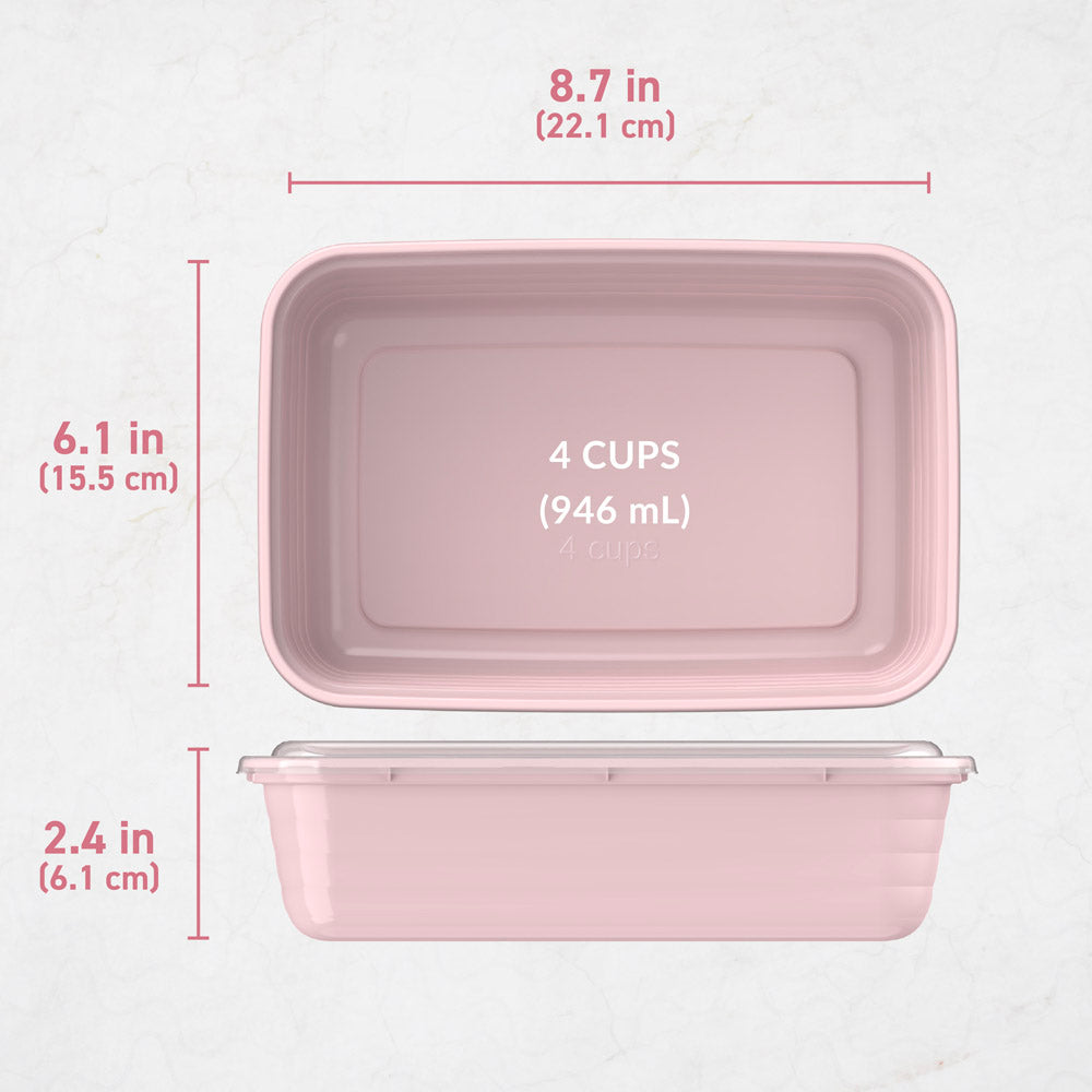 Bentgo® 1-Compartment Containers | Food Prep Containers - Blush Pink