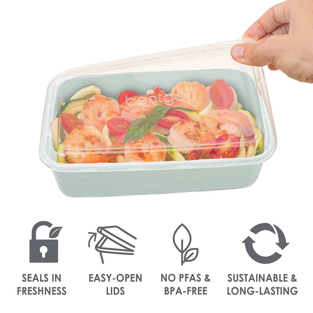 Bentgo® Prep 60-Piece Meal Prep Kit - Floral Pastels | Seals In Freshness, Easy-Open Lids, No PFAs & BPA-Free, Sustainable & Long-Lasting