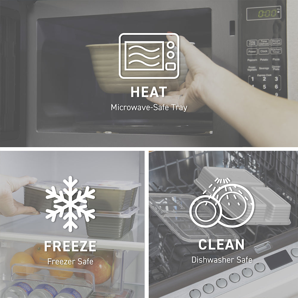 Bentgo® Prep 60-Piece Variety Meal Prep Kit - Gleam Metallics | Microwave-Safe Tray, Freezer Safe, And Dishwasher Safe