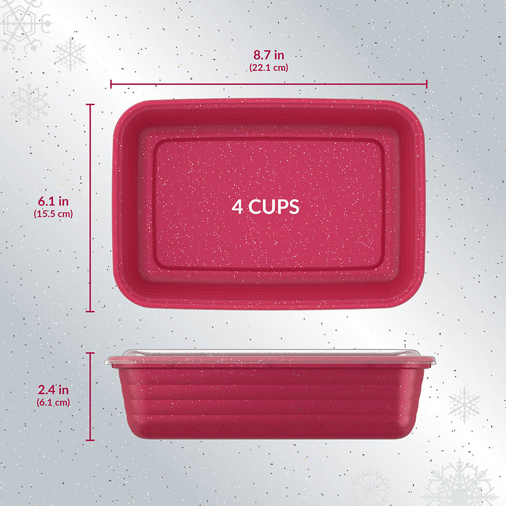 Bentgo® Prep Holiday Food Storage Set (60-Piece) - Holiday Glitter Collection | Dimensions + What’s In The Box