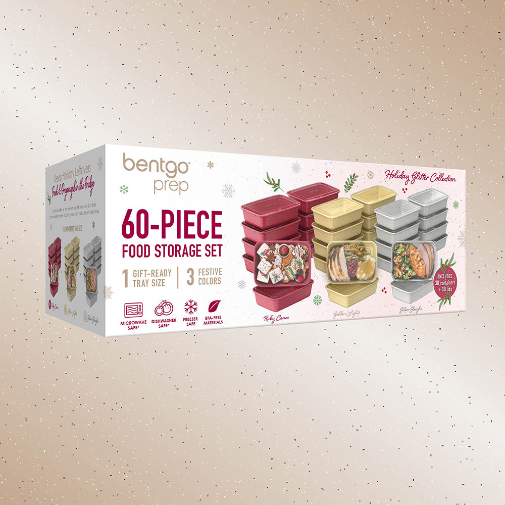 Bentgo® Prep Holiday Food Storage Set (60-Piece) - Holiday Glitter Collection | Packaging
