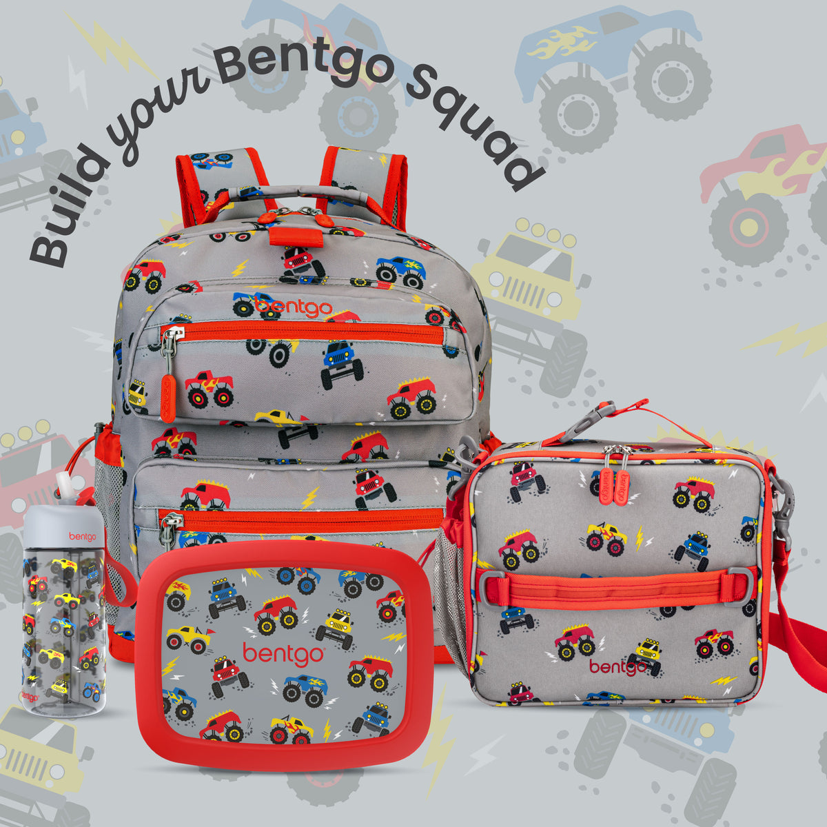 Bentgo® Kids Prints Lunch Bag - Trucks | Build Your Bentgo Squad
