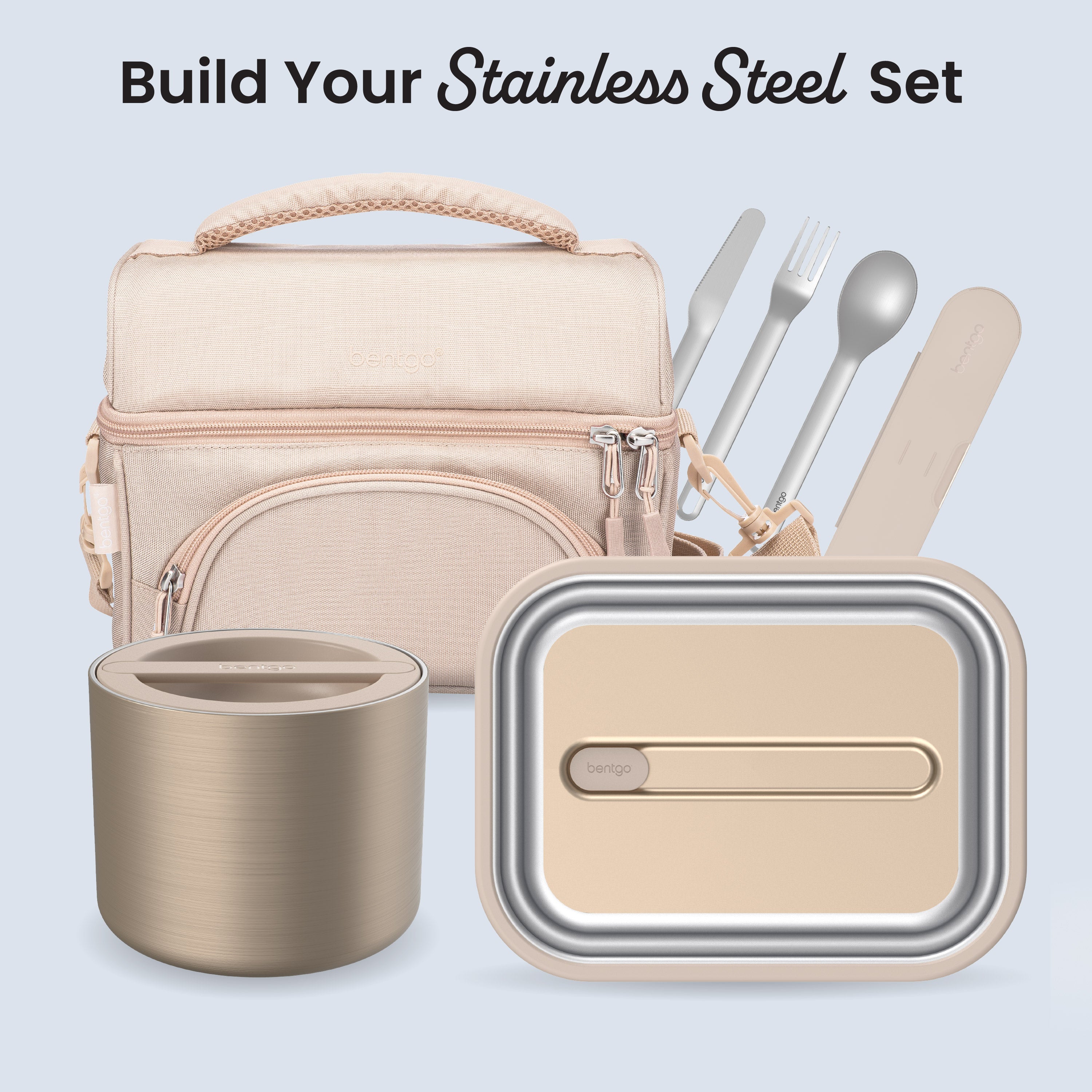 Bentgo® MicroSteel Lunch Box - Gold | Built Your Stainless Steel Set