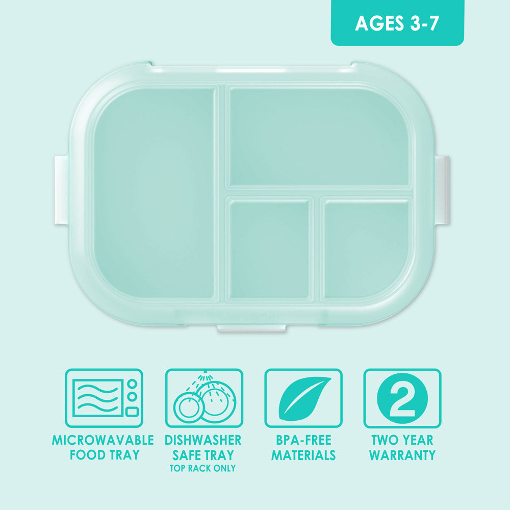 Bentgo® Chill Kids Tray with Transparent Cover - Aqua