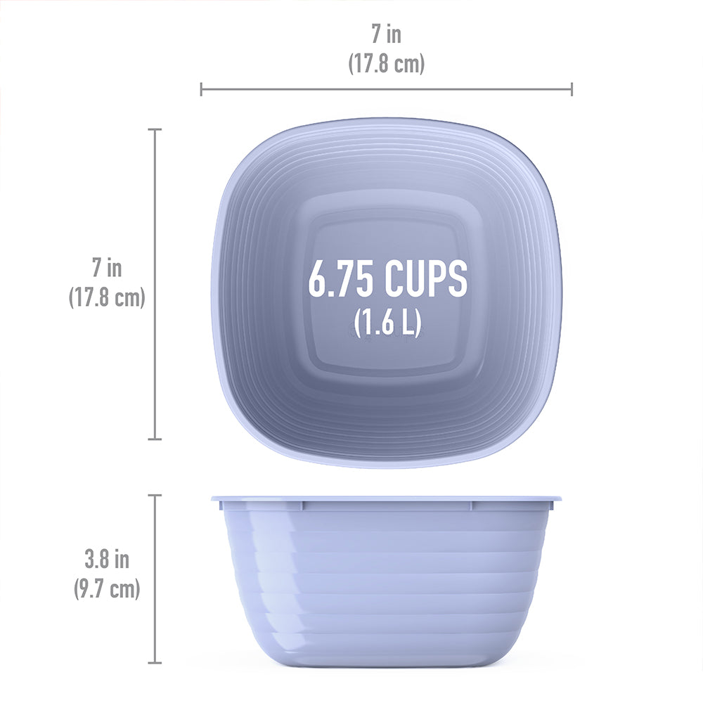 Bentgo® Prep 1-Compartment Bowls - Periwinkle | Product Dimensions