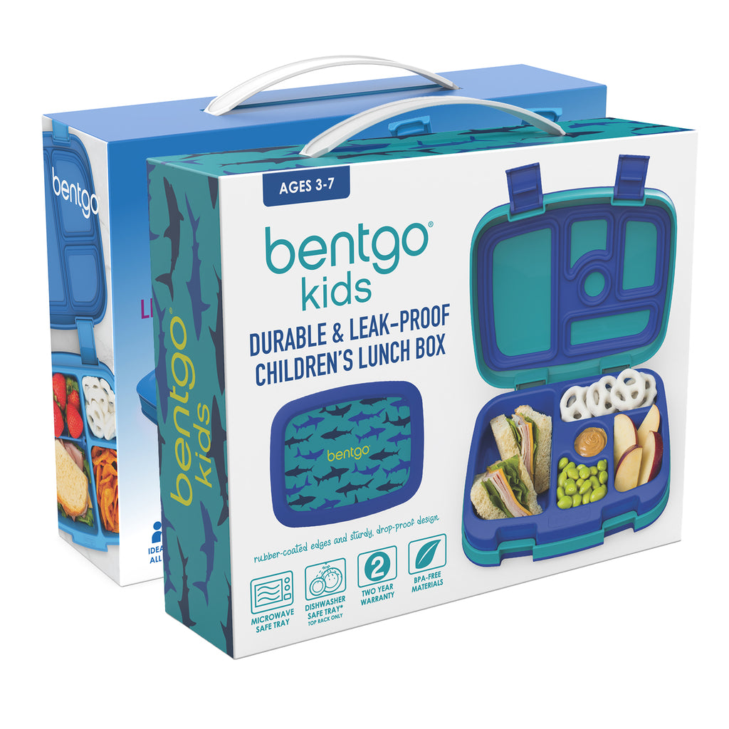 Bentgo Fresh and Kids Lunch Box (2-Pack) - Sharks/Blue