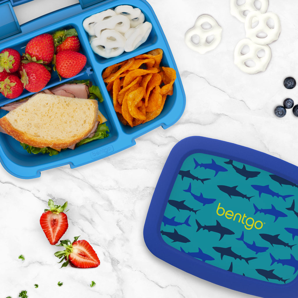 Bentgo Fresh and Kids Lunch Box (2-Pack) - Sharks/Blue