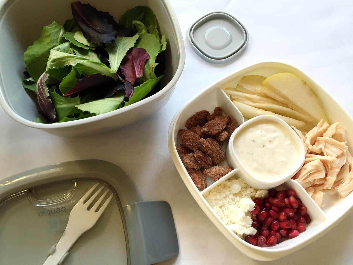 Pear Pomegranate Pecan Salad with Honey Yogurt Dressing
