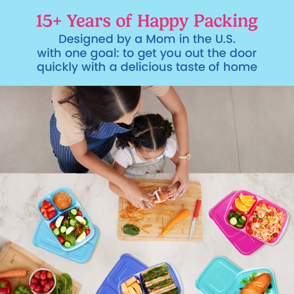 Bentgo® Easyboxes 4-Compartment Snack Containers 20-Piece Set - Jewel Brights | 15+ Years of Happy Packing - Designed by a Mom in the U.S. with one goal: to get you out the door quickly with a delicious taste of home