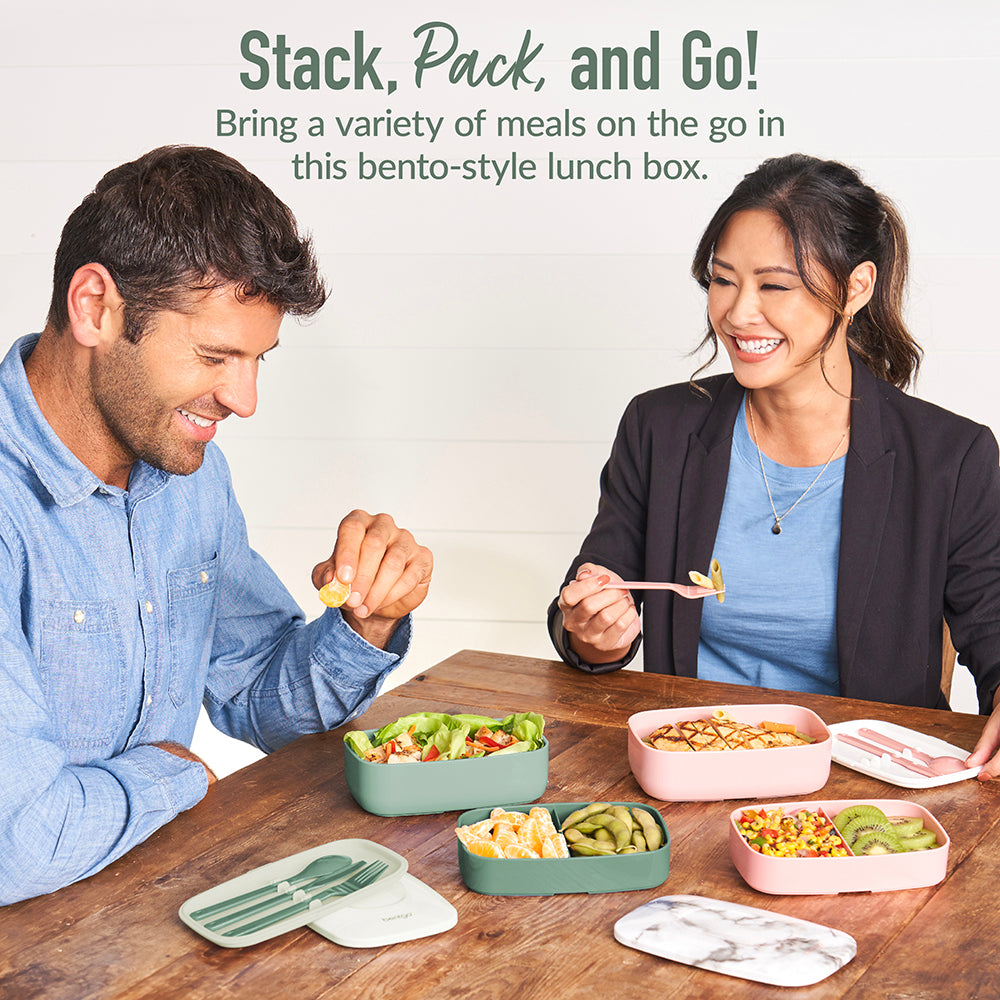 Bentgo® Classic Lunch Box - Khaki Green | Stack, Pack, And Go! - Bring A Variety Of Meals On The Go In This Bento-Style Lunch Box