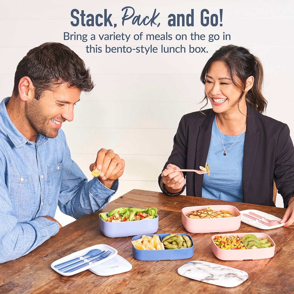 Bentgo® Classic Lunch Box - Slate | Stack, Pack, And Go! - Bring A Variety Of Meals On The Go In This Bento-Style Lunch Box