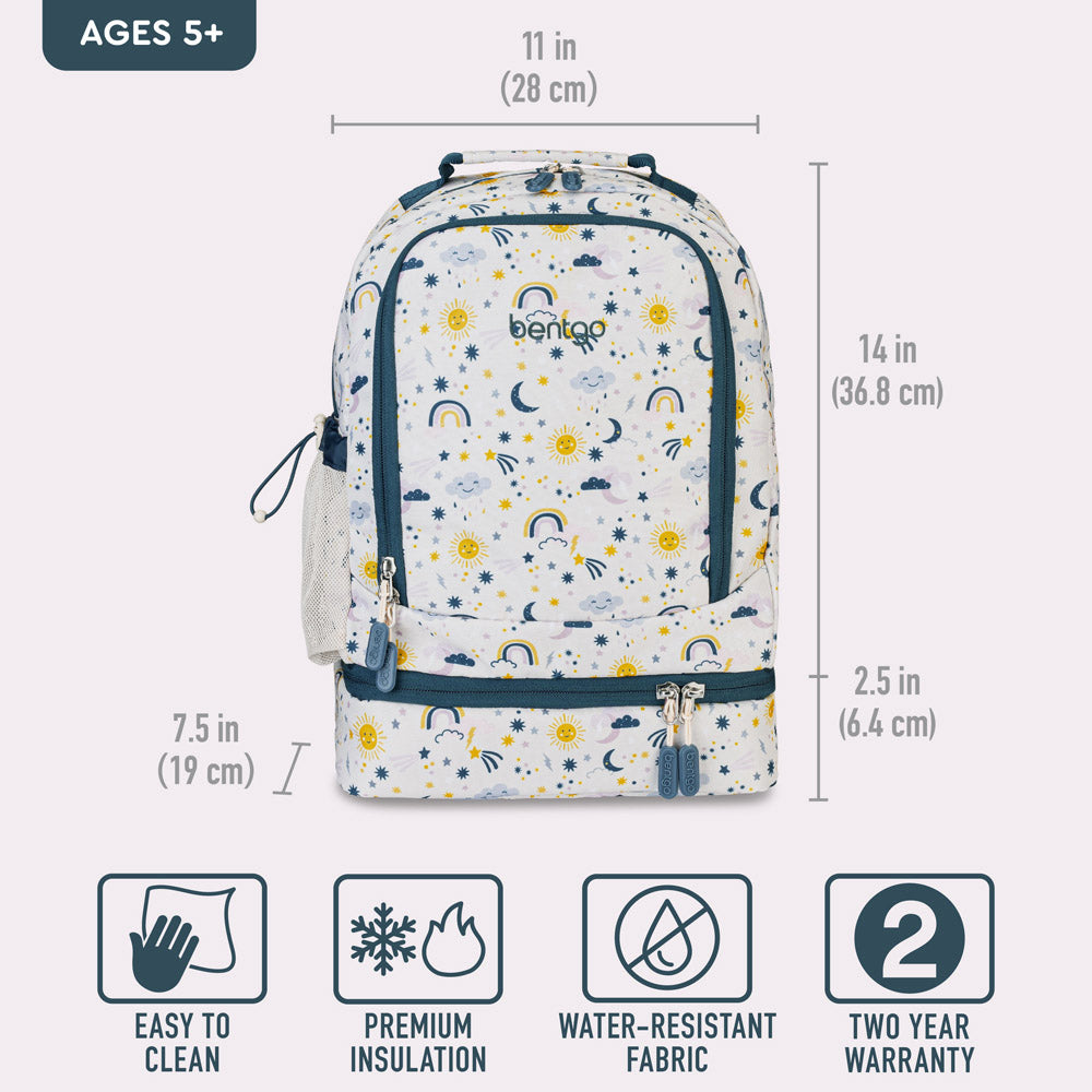 Bentgo® Kids Backpack & Lunch Bag | Friendly Skies