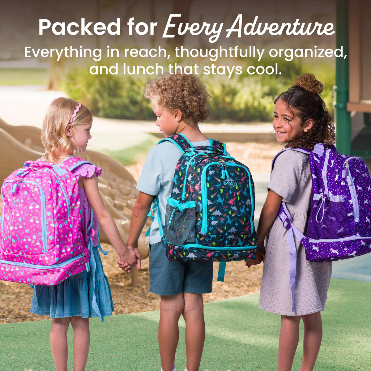 Bentgo® Kids Prints 2-in-1 Backpack & Lunch Bag - Unicorn | Packed For Every Adventure - Everything In Reach, Thoughtfully Organized, and Lunch That Stays Cool