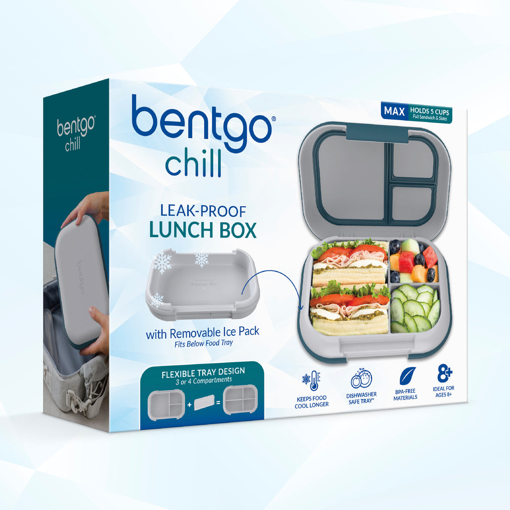 Bentgo® Chill Max Lunch Box  - Fog and Deep Teal | Packaging