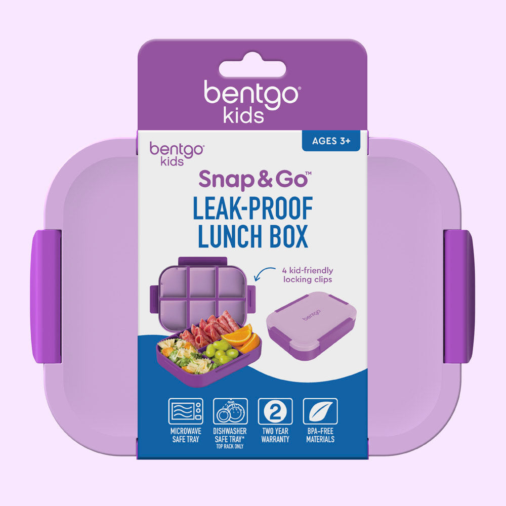 Bentgo® Kids Snap & Go Lunch Box | Purple - Packaging