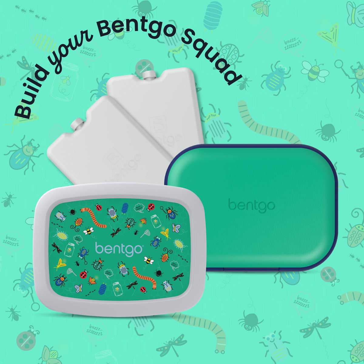 Bentgo Kids Prints Lunch Box - Bug Buddies | Kids Lunch Box - Build Your Bentgo Squad
