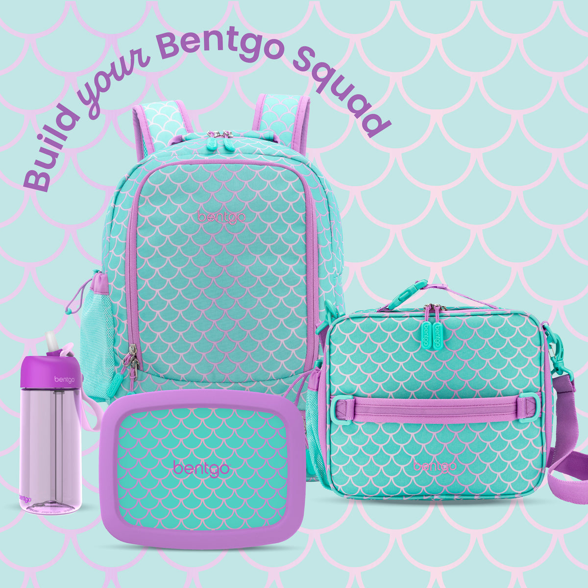 Bentgo Kids Prints Lunch Box - Mermaid Scales | Kids Lunch Box - Build Your Bentgo Squad