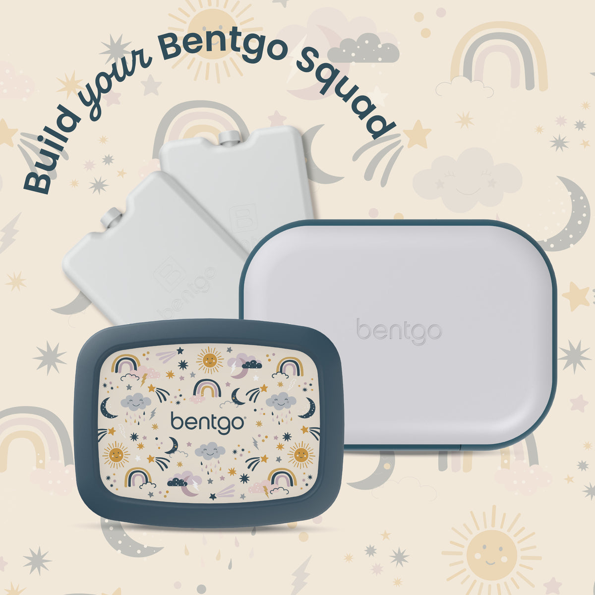 Bentgo Kids Prints Lunch Box - 
Friendly Skies | Kids Lunch Box - Build Your Bentgo Squad