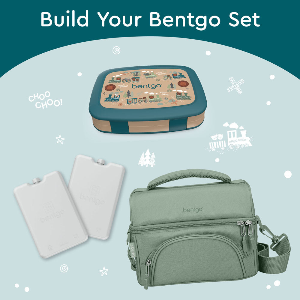 Bentgo Kids Prints Lunch Box - Trains | Build Your Bentgo Set