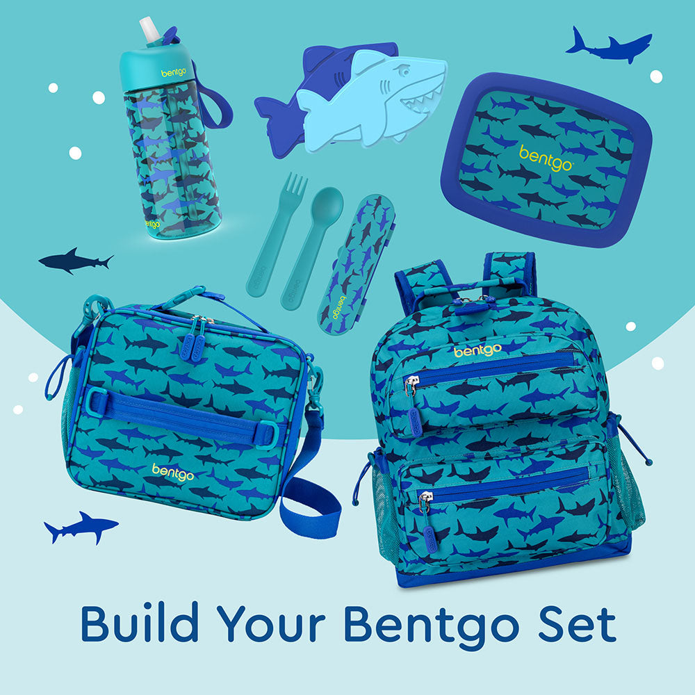Bentgo® Kids Utensils Set | Sharks - Build Your Bentgo Set With Our Lunch Boxes, Bags, and More
