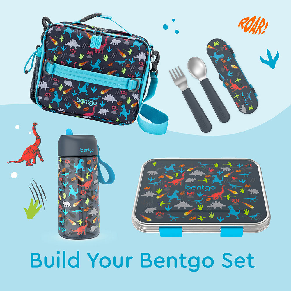 Bentgo® Kids Stainless Steel Utensils Set | Dinosaur