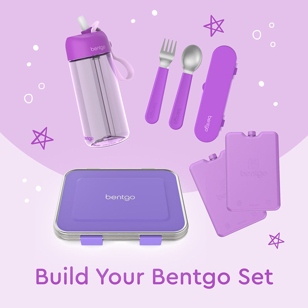 Bentgo® Kids Stainless Steel Utensils Set | Purple
