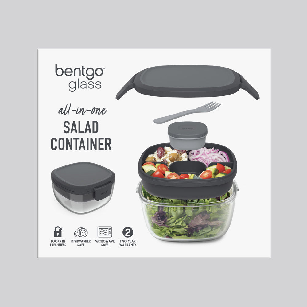 Bentgo® Glass Salad Container - Dark Gray | Packaging